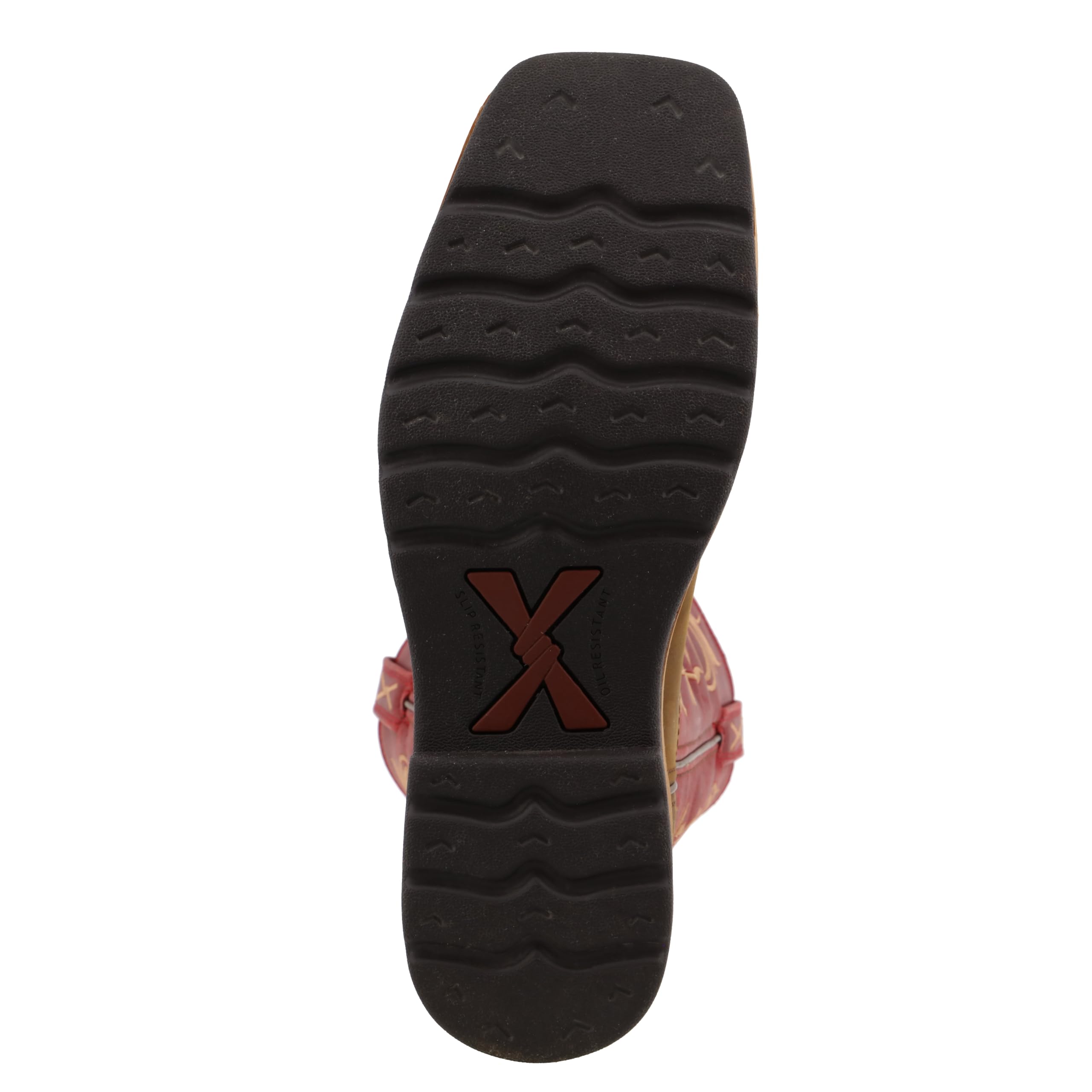 Twisted X Women's 11" Western Work Boot, Square Toe Steel Toe, Distressed Latigo & Red, 8 C - Image 5